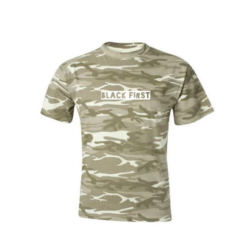 Black First Camo T-Shirt - Social Theory Apparel