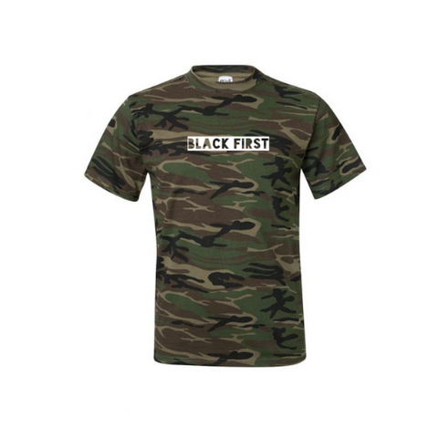 Black First Camo T-Shirt - Social Theory Apparel